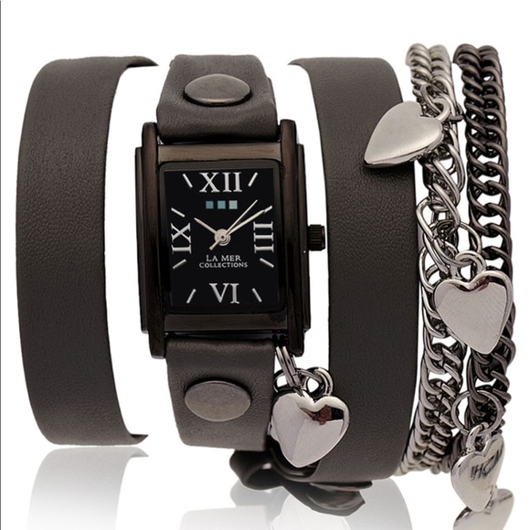 La Mer grey leather wrap watch Valentine’s edition - Picture 9 of 16